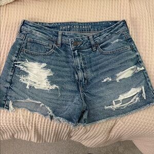 American Eagle Outfitters Ripped Blue Jean Shorts